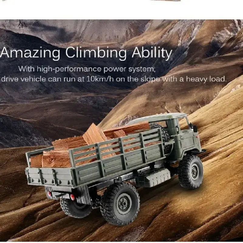 1 to 16 Scale 4WD Remote Control Military Off Road Truck