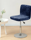 1PC Shiny Velvet Short Bar Chair Covers Stretch Back Bar Stool Covers Small Size Dining Barstool Slipcovers Party Banquet Decor