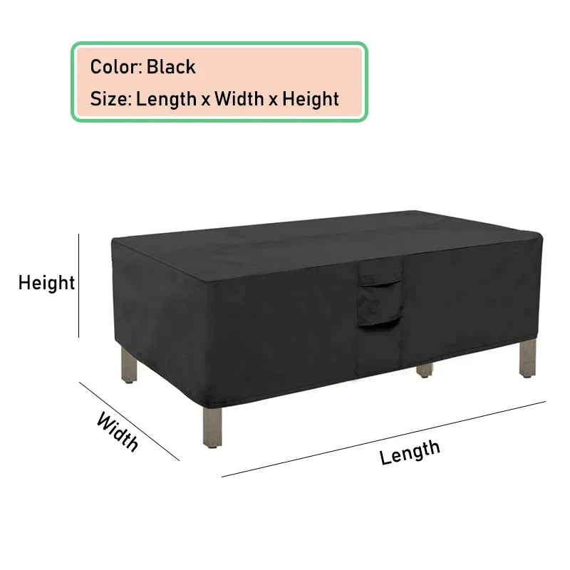 HEAVY DUTY Outdoor Garden Furniture Cover for Sofa Table Chair Patio Waterproof Wind-Proof Anti-UV Against Rain Snow