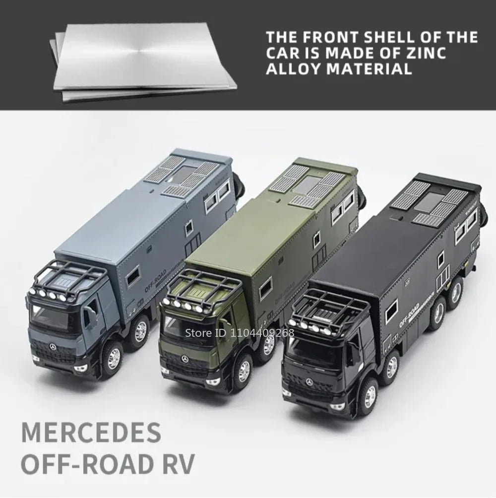 1:24 NOMADISM Raptor F150 RV Alloy Model Car Toy Metal Diecast Miniature Off Road Vehicle Models Sound Light Toys For Gifts