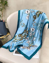 Women Scarf Silk Feeling Hair Neck Square Brand Office bandanna muffler Waiter Flight Attendants Handkerchief Rings wrap