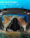 Adult silicone diving glasses professional snorkeling HD swimming tempered glass large frame mask