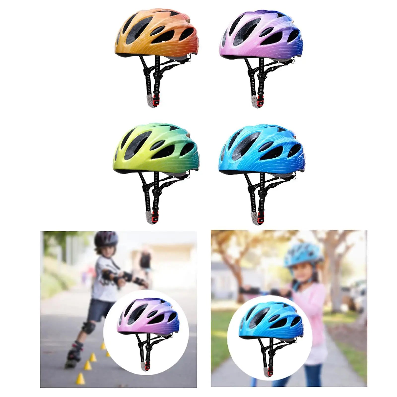 Bike Helmet Head Circumference 52cm-56cm Bicycle Helmet for Outdoor Sports Riding Rock Climbing Bicycling Roller Skating