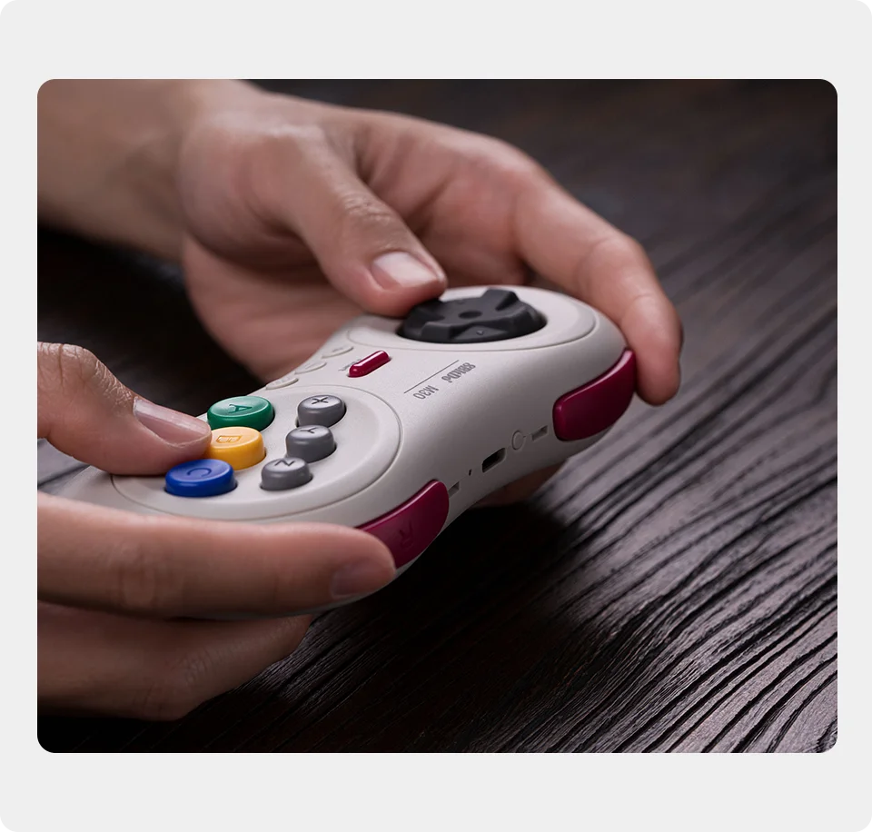 Bluetooth Retro Gaming Controller with Six Button Layout for Nintendo Switch PC and Android
