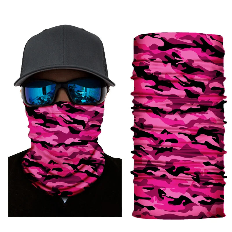 Camouflage Mountaineering Neck Scarves Outdoor Riding Windproof Mask Summer Sun Protection Headscarf