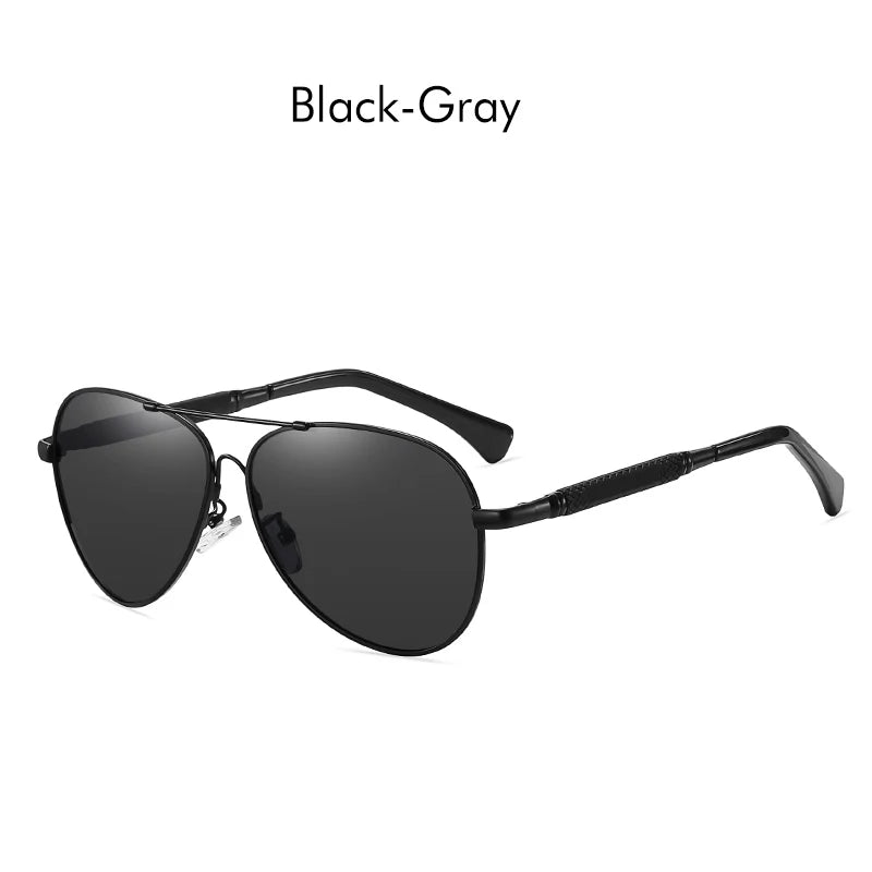 Titanium Memory Metal Photochromic Polarized UV400 Pilot Sunglasses for Men Women