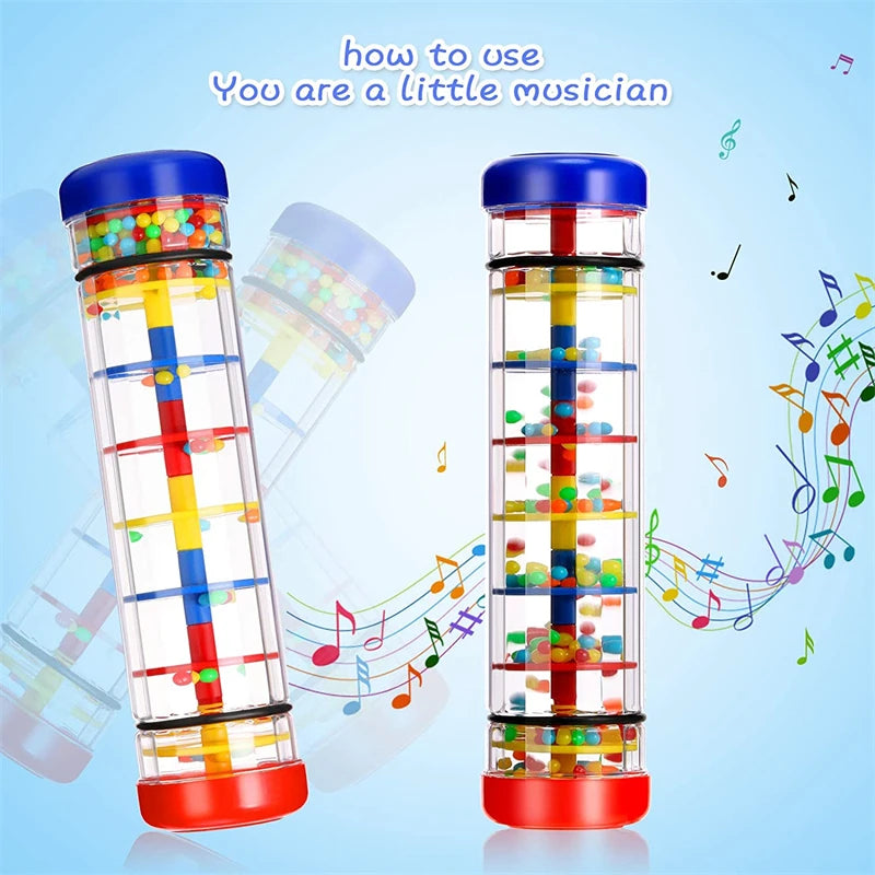 Rainmaker  Toys Rain Stick for Babies 0 6 12 Months  Rattles Toy Rainmaker Musical Instrument Montessori Sensory Toys
