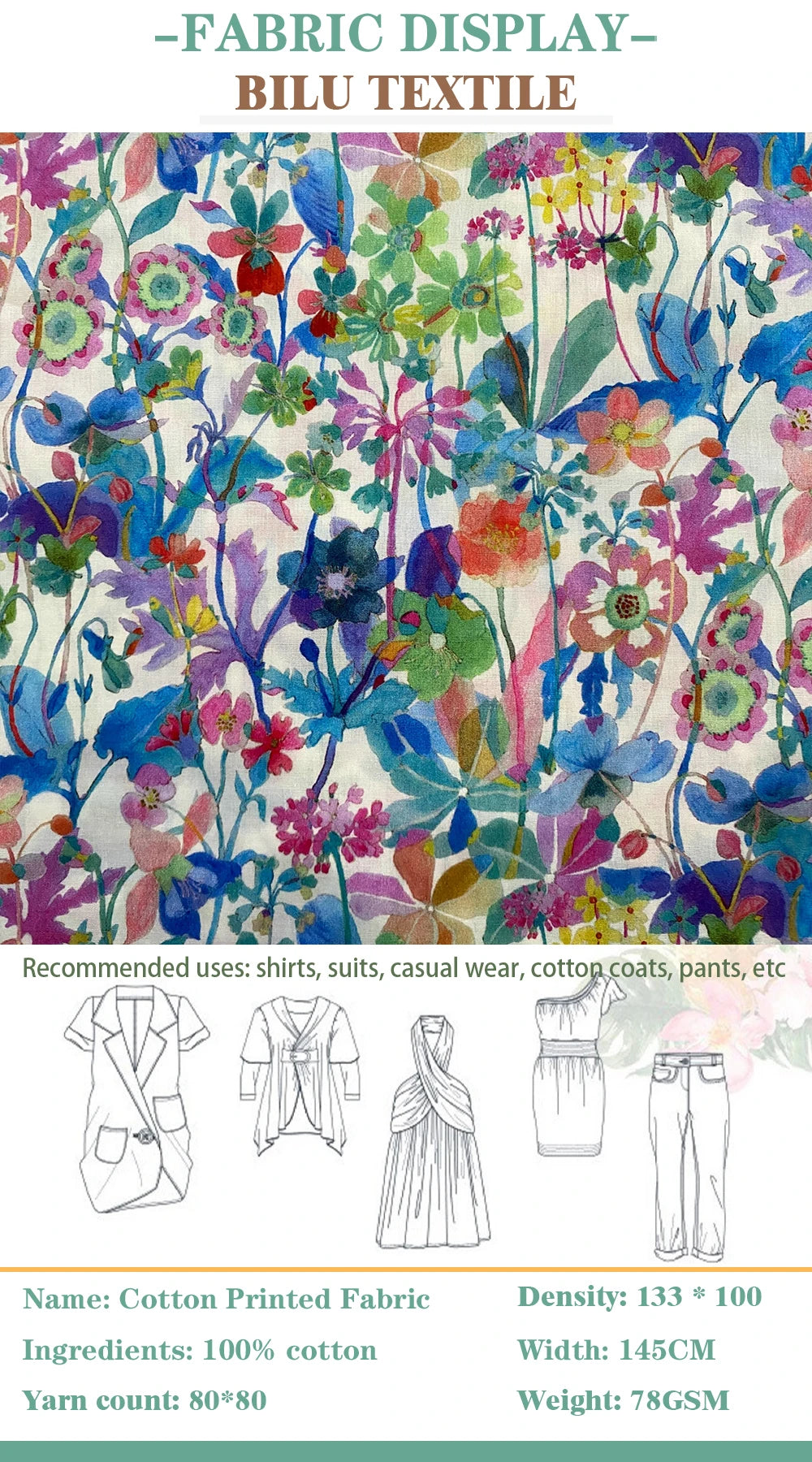 1/2/3/5/10M 80s 100% Cotton Poplin Like Liberty Proposal cotton tana lawn fabric Making Dress Clothing Handmade Dly Sewing cloth