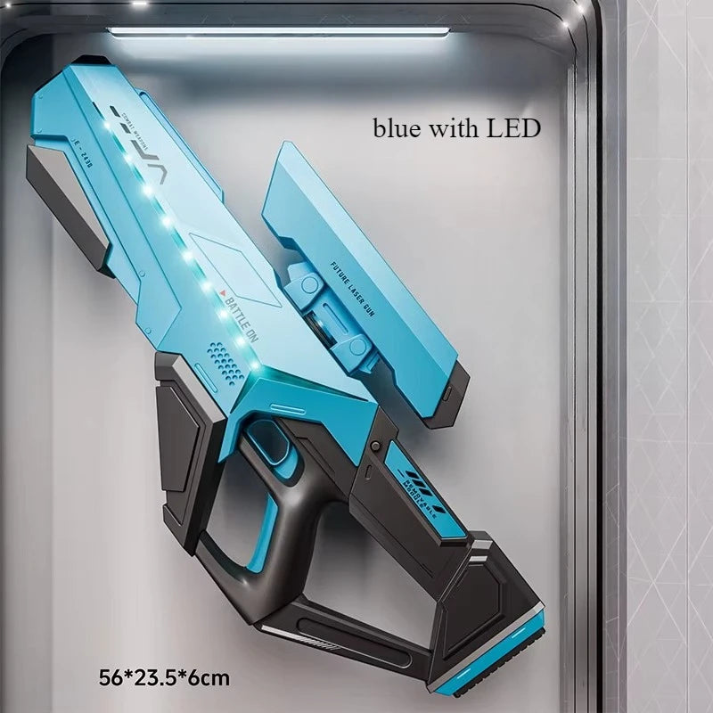 Upgrade Electric LED Water Gun with Automatic Water Absorption – Rechargeable Continuous Shooting Water Blaster
