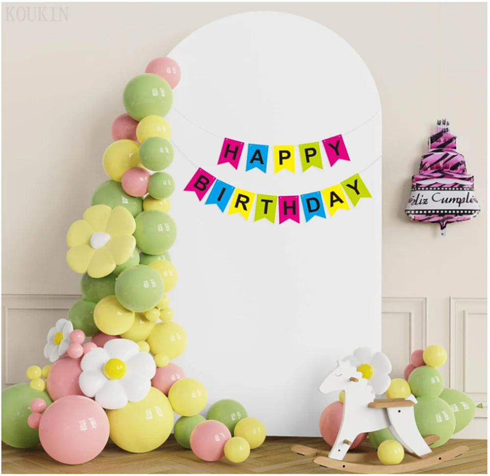 Arch Cover Backdrop Wedding Cover Birthday Party Decoration Background  Shower Photograph Backdrop White Elastic Arch Cover