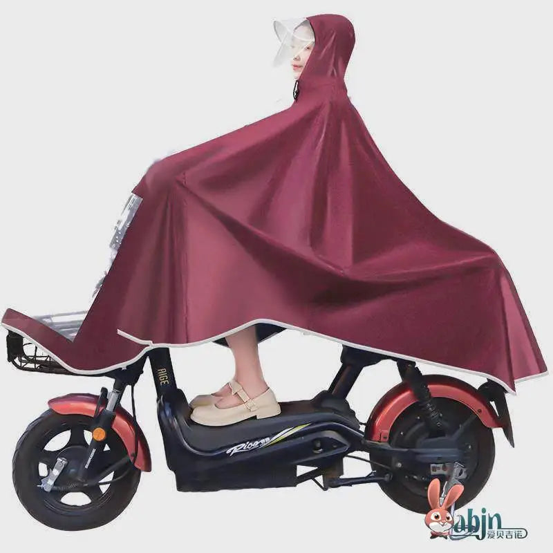 Full Body Waterproof PVC Rain Poncho for Motorcycle and Bicycle Riding