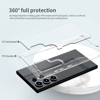 Nature Pro For Samsung Galaxy S24 Ultra Case Ultra Thin Luxury Soft TPU Transparent Airbag Shockproof Back Cover