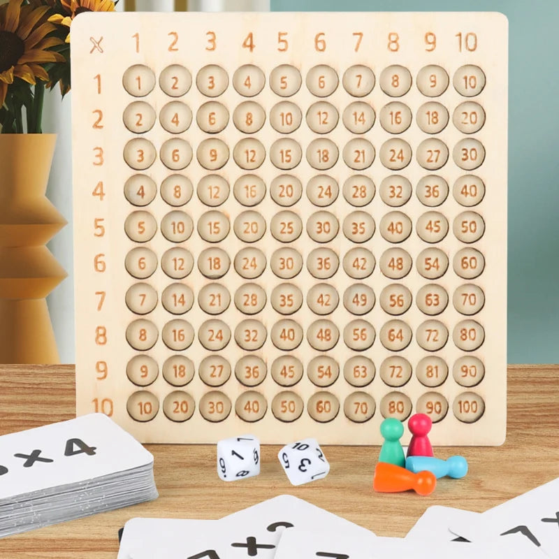 Wooden Multiplication Board Math Learning Game