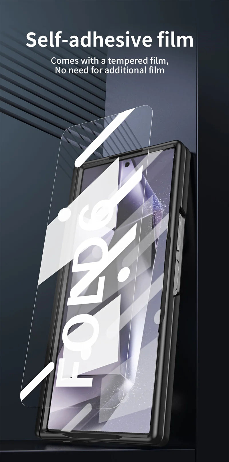 Anti-Shock Frosted Plating Full Body Case for Samsung Galaxy Z Fold 4 Fold4 Fold5 Fold3 Fold 5 3 2 5G fold2 Screen Glass film ﻿