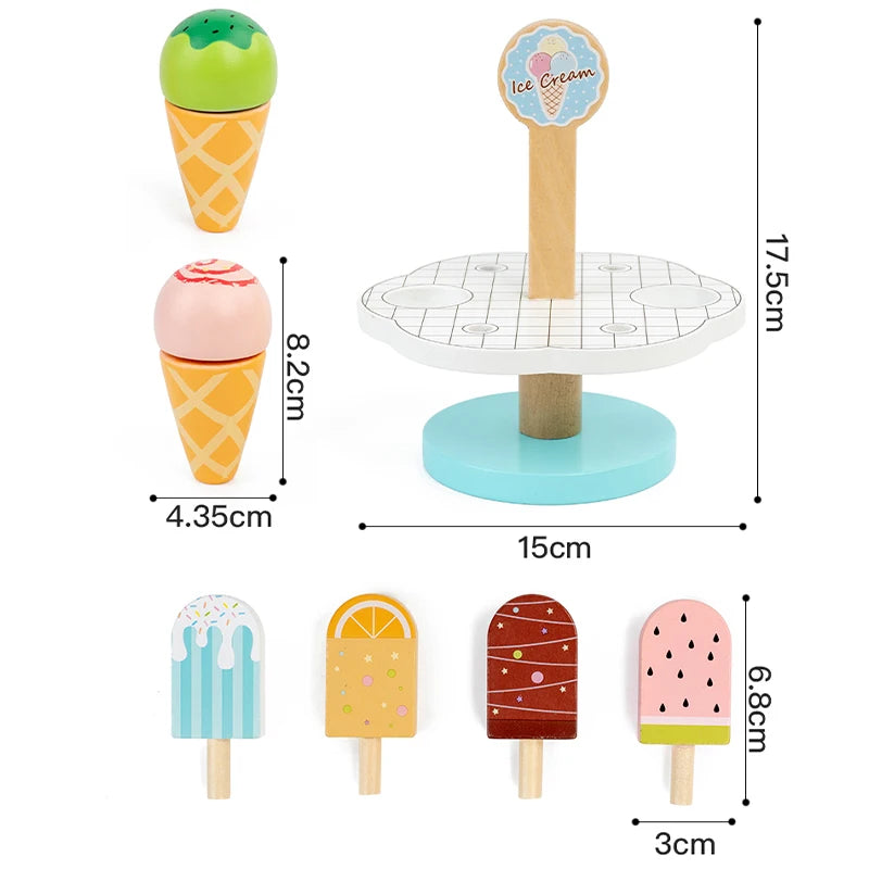 Wooden Afternoon Tea Dessert Pretend Play Set