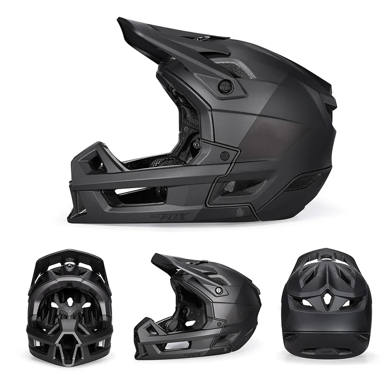 Off Road Full Face Mountain Bike Helmet With Adjustable Visor