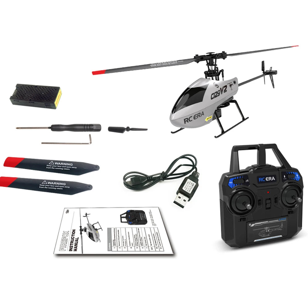 RC ERA C127AI C127 C128 2.4G 6-Axis Gyro Stabilized Flybarless Professional RC Helicopter 4ch Remote Control Aicraft for Adult