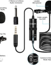 M1 Condenser Lavalier Lapel Clip-on Microphone 3.5mm TRRS 6M Mic For PC iphone DSLR Camera YouTube Recording Streaming