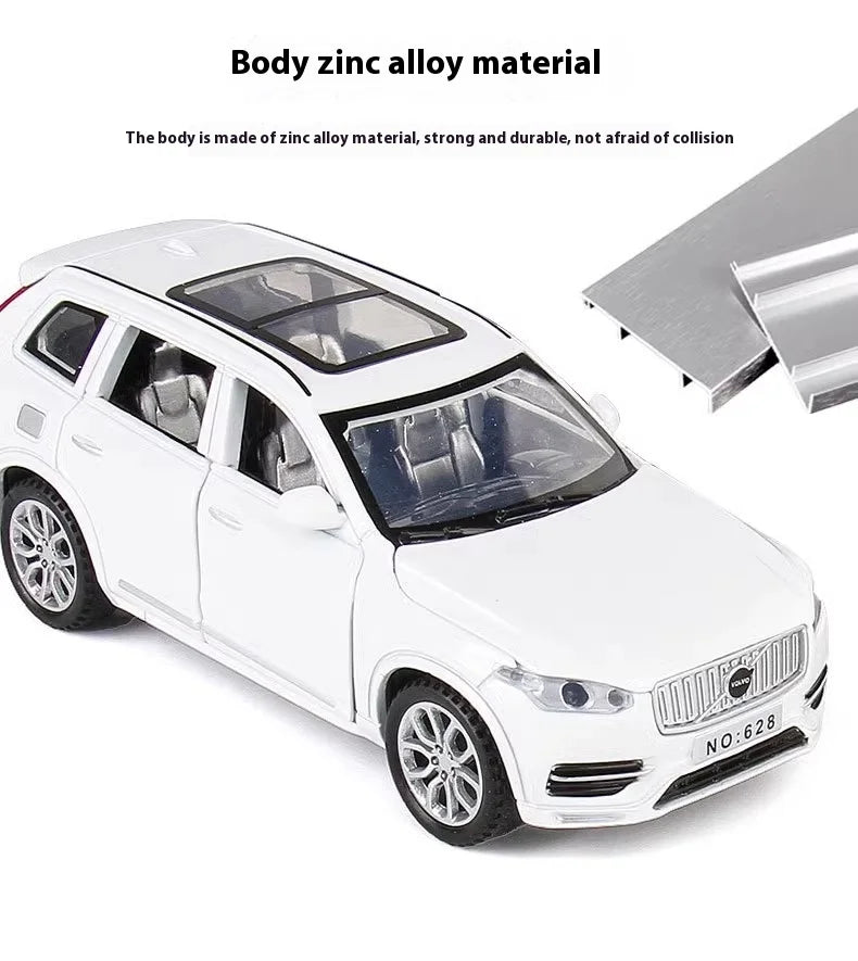 Simulation 1:32 Volvo XC90 SUV Alloy Diecast Metal Model Sound & Light Toy Car Central Control Ornaments Display Present For Boy