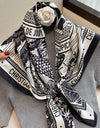 Women Scarf Silk Feeling Hair Neck Square Brand Office bandanna muffler Waiter Flight Attendants Handkerchief Rings wrap