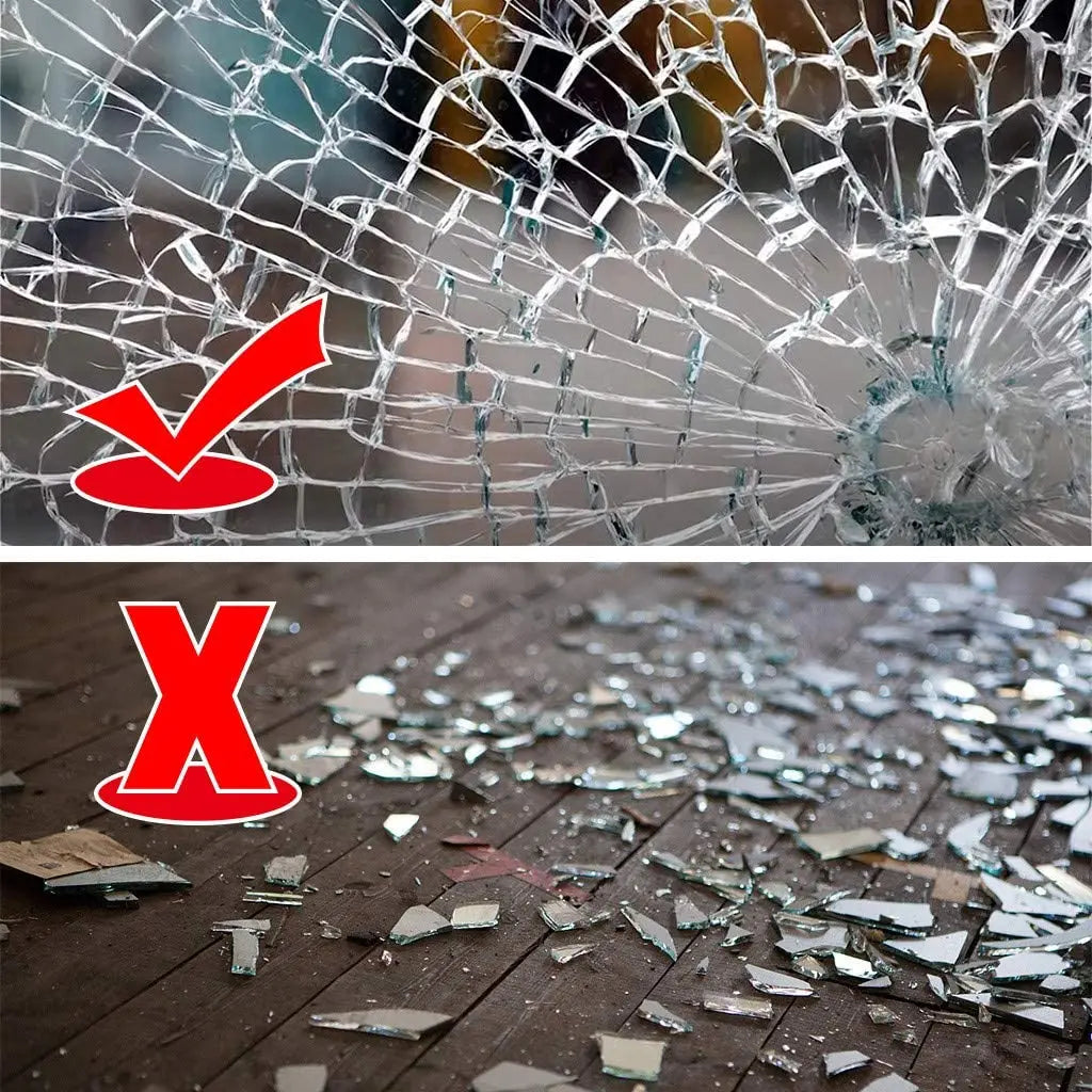 3 Metre Clear Safety & Security Window Film Anti Shatter Glass Protection Sticker Transparent Explosion-Proof Film Self-Adhesive