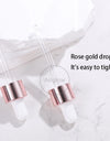 50PCS Mini Dropper Bottles Frosted Glass Empty Essential Oil Aromatherapy Bottles Rose Gold Cap Pipettes Bottles 1ml 2ml 3ml 5ml