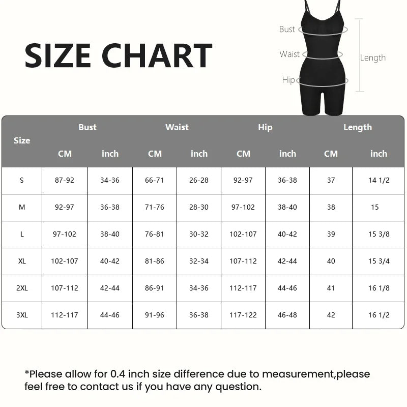 Seamless Bodysuit Shapewear Women Tank Top Tummy Control Full Body Shaper Anti Chafing Shorts Slimming Waist Trainer Butt Lifter