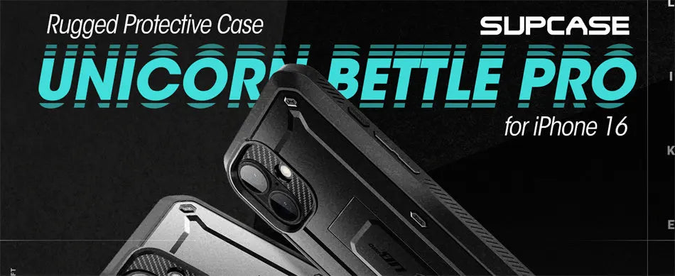 For iPhone 16 Case 6.1" (2024) UB Pro Full-Body Heavy Duty Rugged Phone Case with Built-in Screen Protector