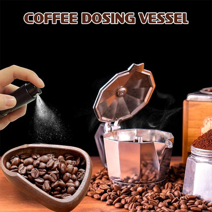 Multifunctional Wooden Coffee Bean Dosing Cup and Light Spray Bottle Barista Set for Enhance Brewing Coffee Experience