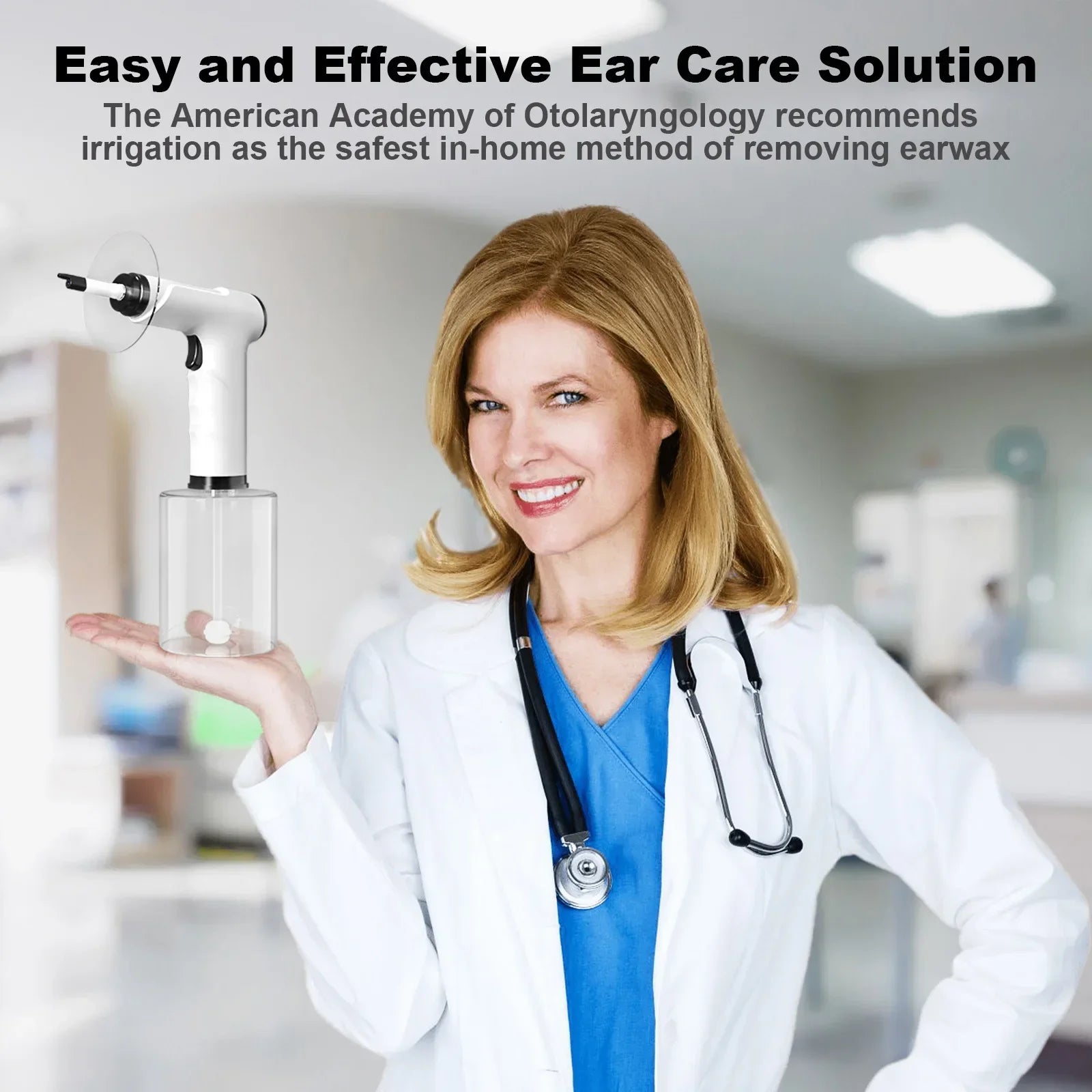 500ML Electric Visual Ear Canal Washer Tool 4 Speed Pressure Mode Earwax Removal Irrigation Kits Ear Cleaner
