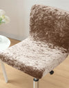 1PC Shiny Velvet Short Bar Chair Covers Stretch Back Bar Stool Covers Small Size Dining Barstool Slipcovers Party Banquet Decor