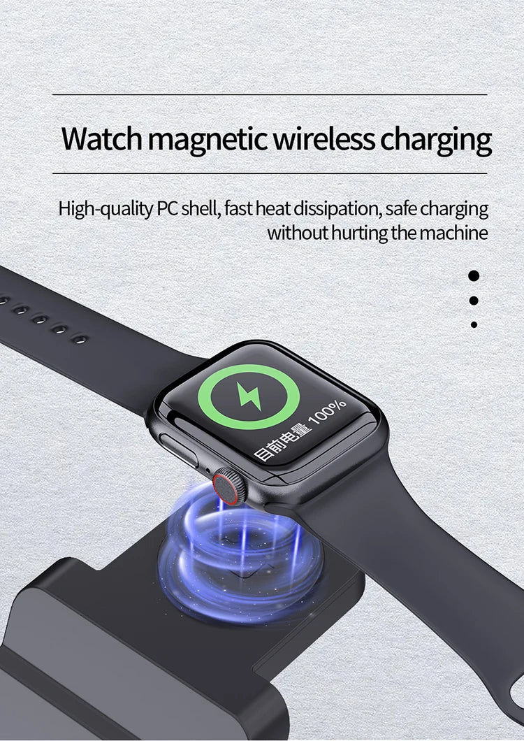 Wireless Life, one touch charge, triple charge, one machine done, three-in-one multi-functional wireless charger