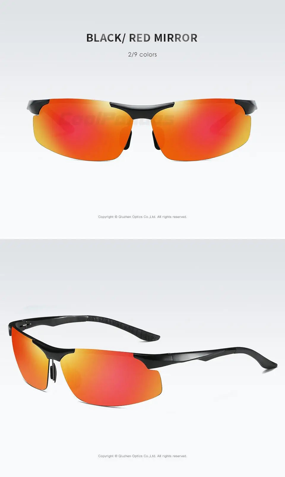 Aluminum Photochromic Polarized UV400 Mirror Driving Sunglasses for Men Women