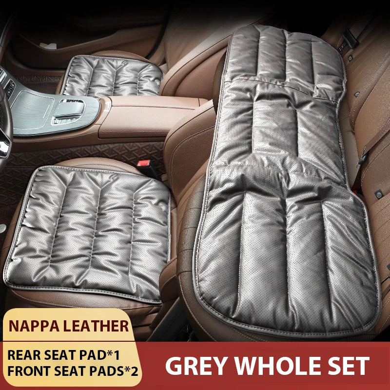 Nappa Leather Breathable Car Seat Cushion Soft Universal Anti Slip Auto Seat Protector Pads Car Seat Covers Interior Accessoires