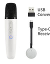 Q1-Tesla Car Karaoke Microphone for Tesla Model Y/3/X/Cybertruck, Rechargeable Caraoke Mic with USB-A & USB-C Receiver