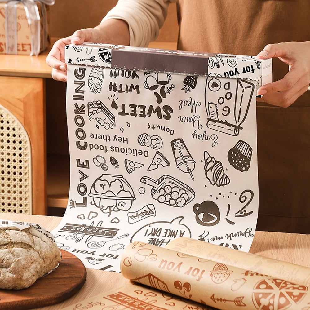 8M Oil-absorbing Paper Newspaper Paper Air fryer Baking Paper Oven Resistant Bake Oilcloth Pad Cooking Paper Mat