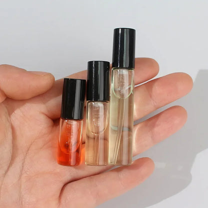 10pcs 2ml 3ml 5ml Bayonet Spray Bottle Portable Empty Clear Perfume Bottle Glass Sample Mini Travel Cosmetic Container