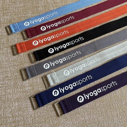 183*3.8cm Yoga Mat Straps Pure Cotton Exercise Yoga Belts Adjustable Woven Fitness Stretching Bands Pilates Rope