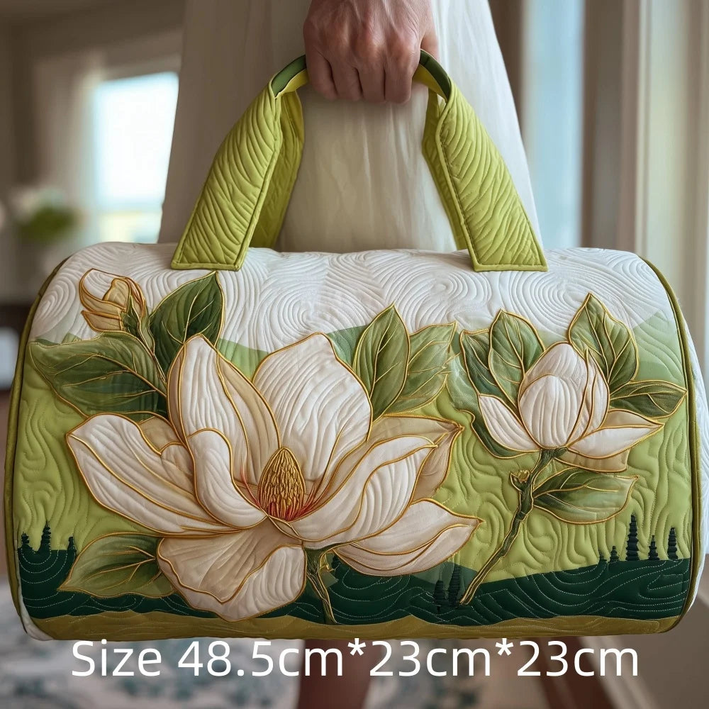 Fashion 3D Printed Quilted Travel Bag for Women Floral Tote Weekender Large Flower Pattern Carry On Handbag Vacation Bags