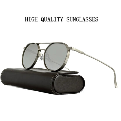 Heavy Metal Sunglasses For Men Round Steampunk Sunglasses