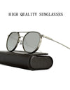 Heavy Metal Sunglasses For Men Round Steampunk Sunglasses