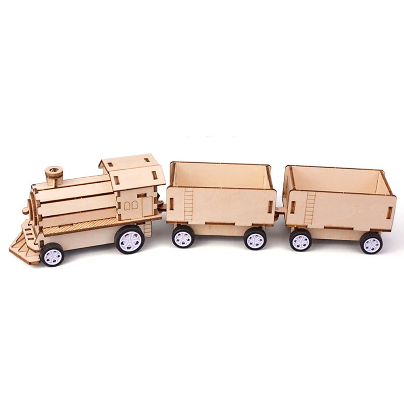 DIY Science Toys Wooden Puzzle Assembled Model Aviation Satellite Fan Solar Energy Science Discovery STEAM Education