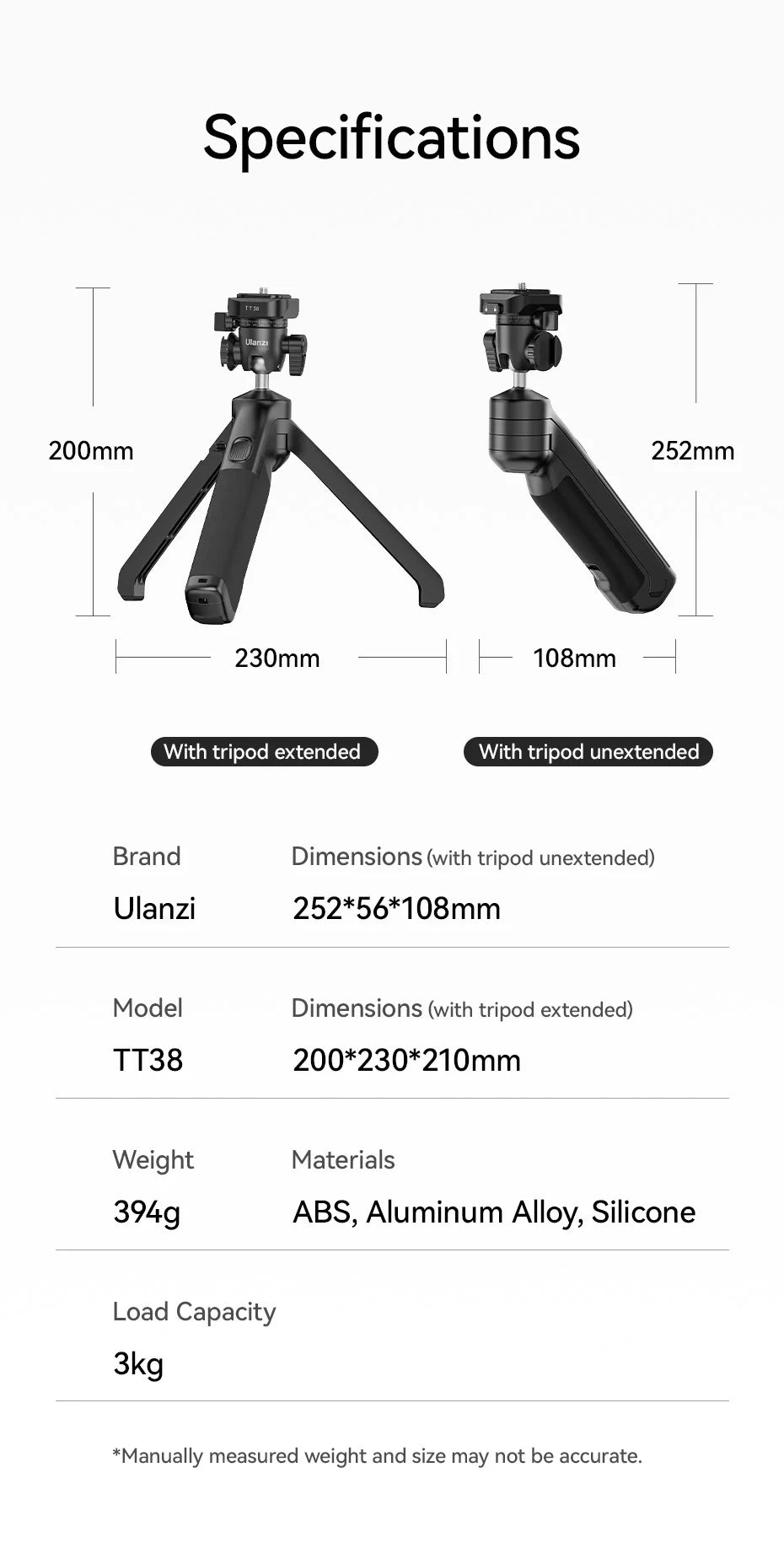 One-click Quick Release Tripod Uka Tripod Top Handle Grip for Camera Netting bracket with a Hidden Hook 180° Tilt