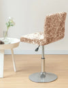 1PC Shiny Velvet Short Bar Chair Covers Stretch Back Bar Stool Covers Small Size Dining Barstool Slipcovers Party Banquet Decor