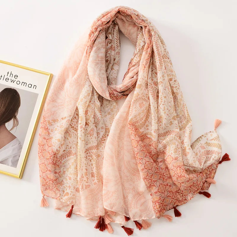 Bandannas Designer Scarf Luxury Scarves Woman Scarf Elegant Women's Shawls For Cotton Veils Bandana Brand