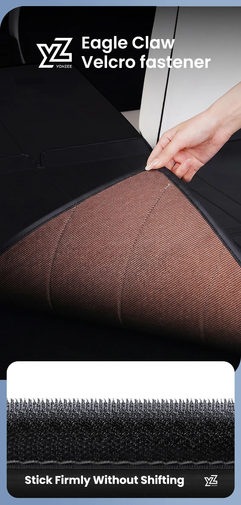 Nappa Leather Full Coverage Trunk Mat Set for Tesla Model Y Juniper 2025 2026 7 Piece Cargo Liner