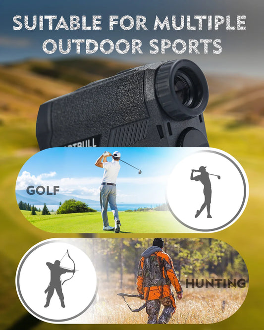 7X Laser Distance Meter 1400 Yard Rangefinder With OLED Red Display