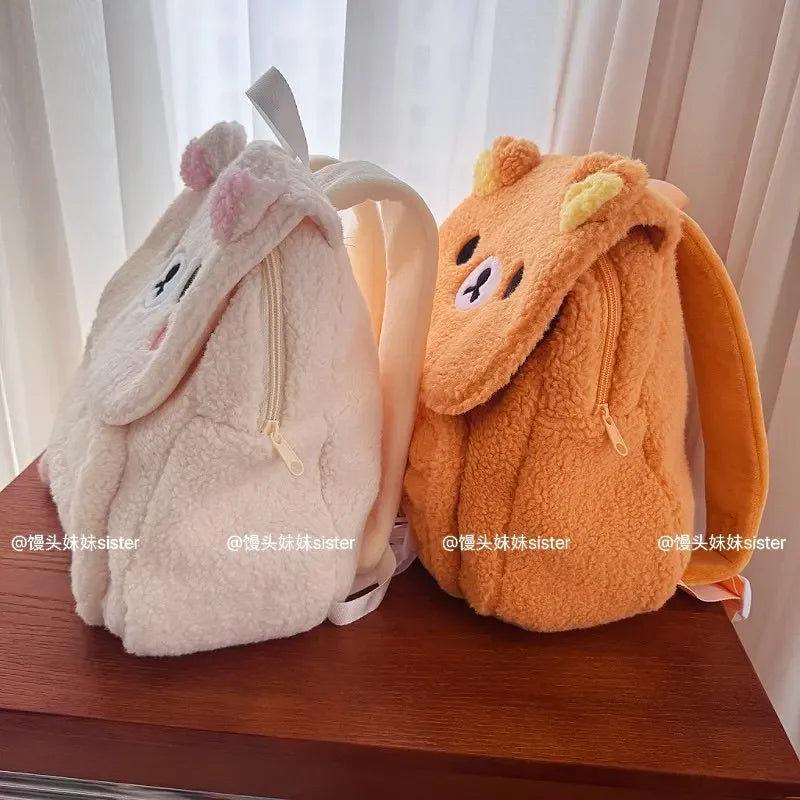 Kawaii Bear Plush Backpack Soft Travel Shoulder Bag