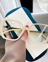 Big Size Woman Eyeglasses Ultra light TR90 White Eyewear Square Full Frame Optical Prescription Frames
