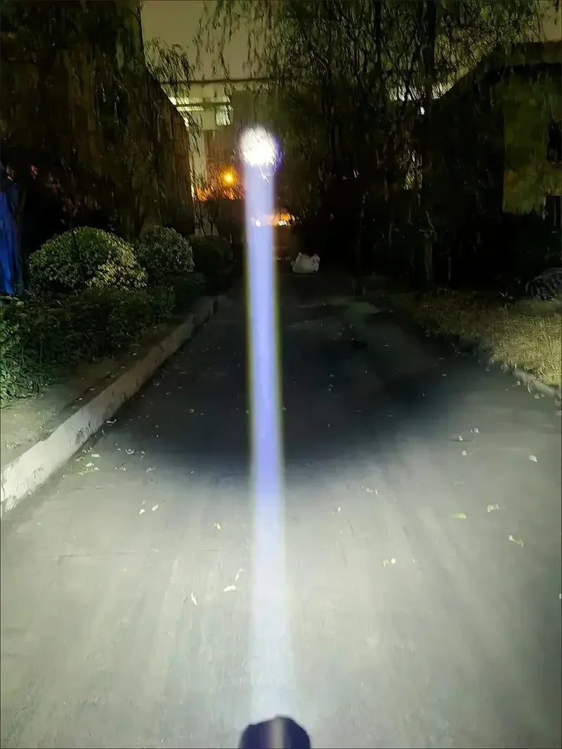 Ultra Bright LED Flashlight 12000mAh Rechargeable Zoomable Tactical Torch IPX6 Waterproof Power Bank